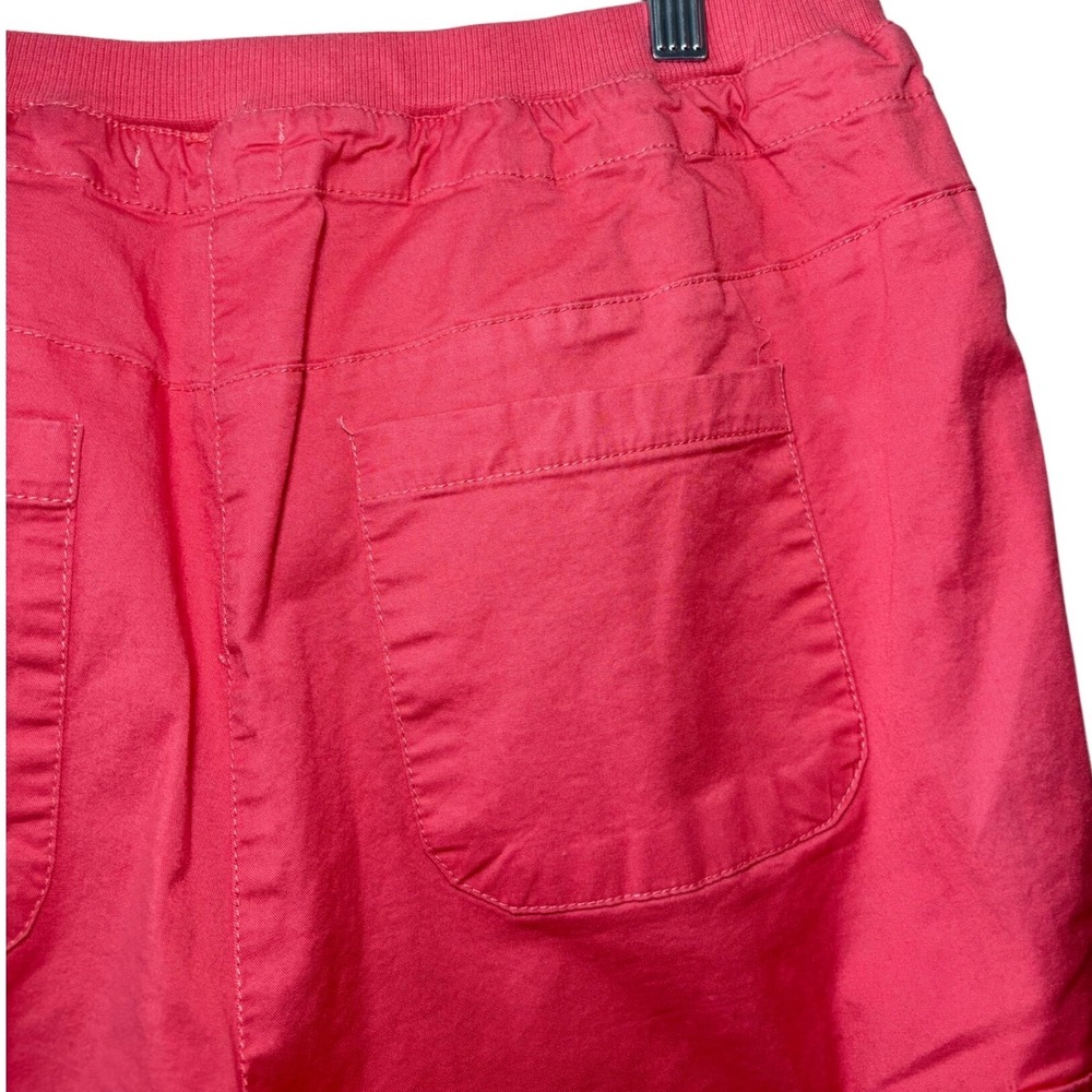 Draper's & Damons Pink Cargo Capri Pants PL Womens Elastic Waist Cropped Trouser - Picture 6 of 8